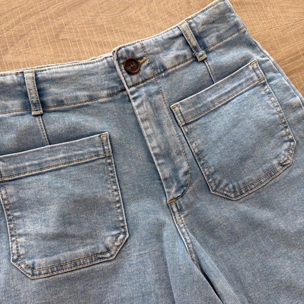 Bagatelle women’s Classic Blue Cropped Wide-Leg Women Jeans size 26 - Picture 4 of 5